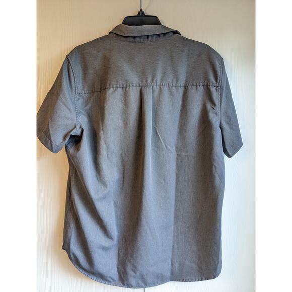 Eddie Bauer Men's Gray Button Down Short Sleeve Pockets Shirt Size M - Picture 2 of 5